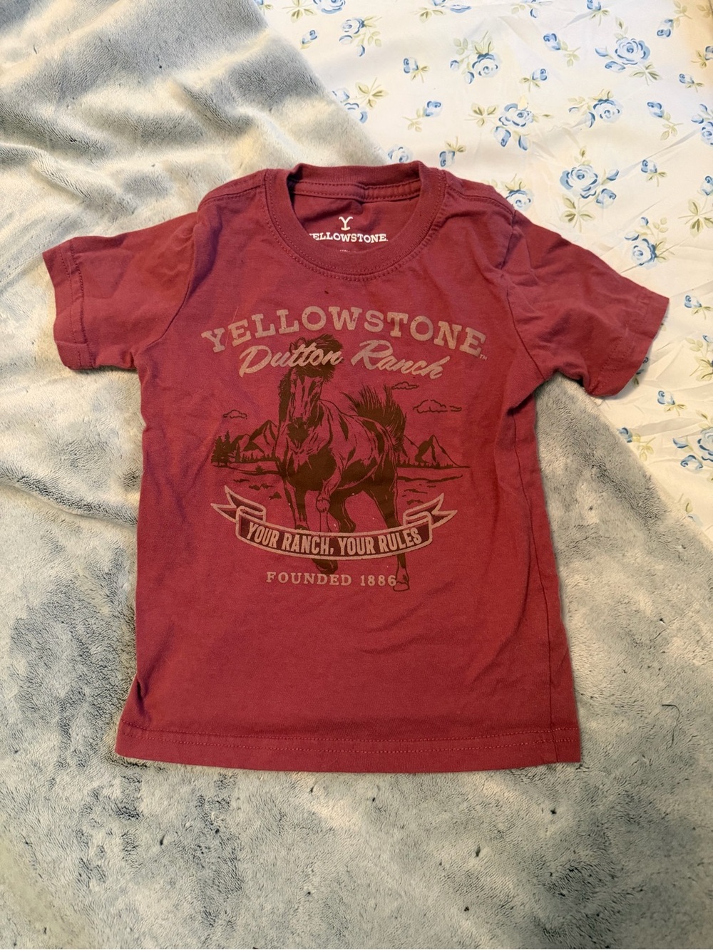 Kids' Yellowstone Dutton Ranch Graphic Tee - Red